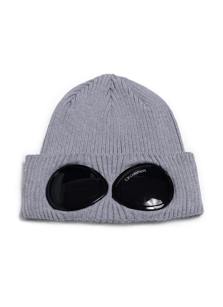 goggle beanie C.P. COMPANY "COTTON GOGGLE BEANIE" GRAY MELANGE