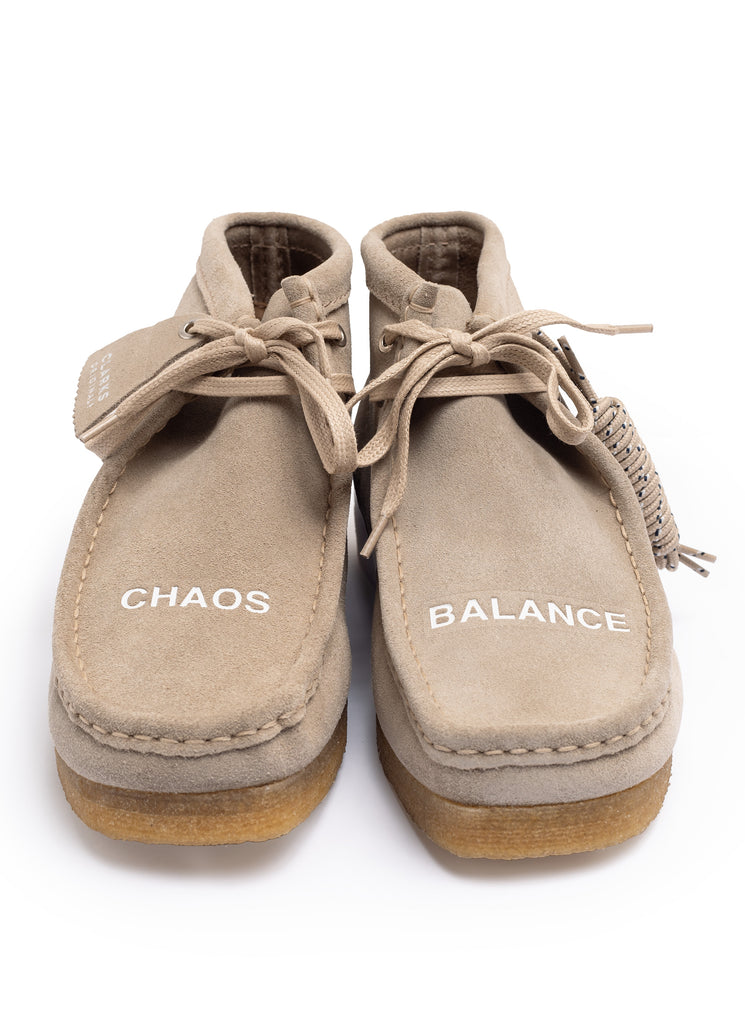 Chaos Balance Wallabee Shoes in Black Undercover
