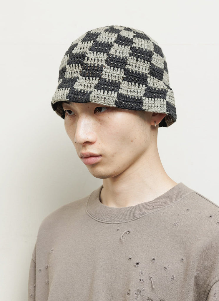 BAL ORIGINAL "HAND KNITED BUCKET HAT" GRAY