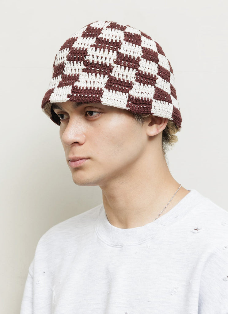 BAL ORIGINAL "HAND KNITTED BUCKET HAT" BROWN