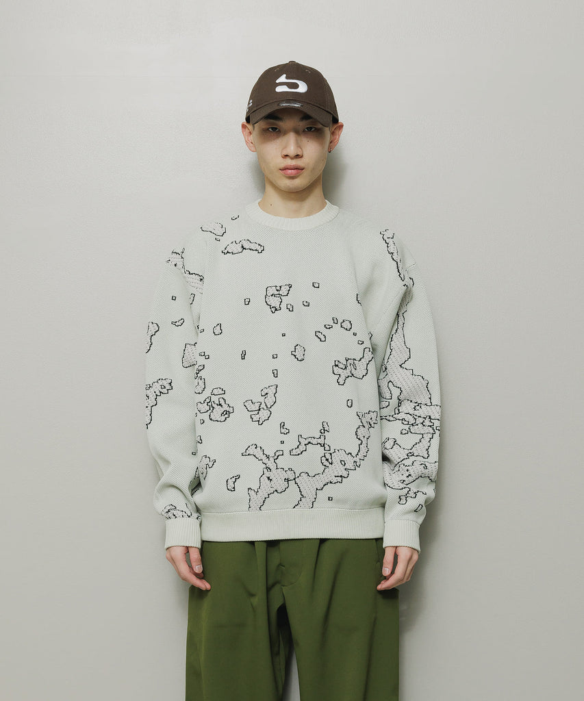 BAL ORIGINAL "JACQUARD CREWNECK SWEATER" BONE