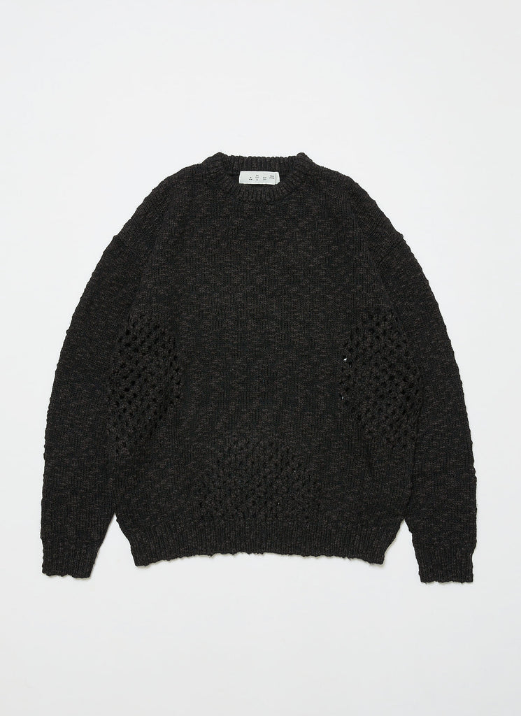 BAL ORIGINAL "VENTILATION CREWNECK SWEATER" BLACK