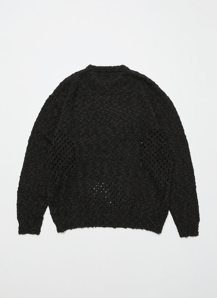 BAL ORIGINAL "VENTILATION CREWNECK SWEATER" BLACK