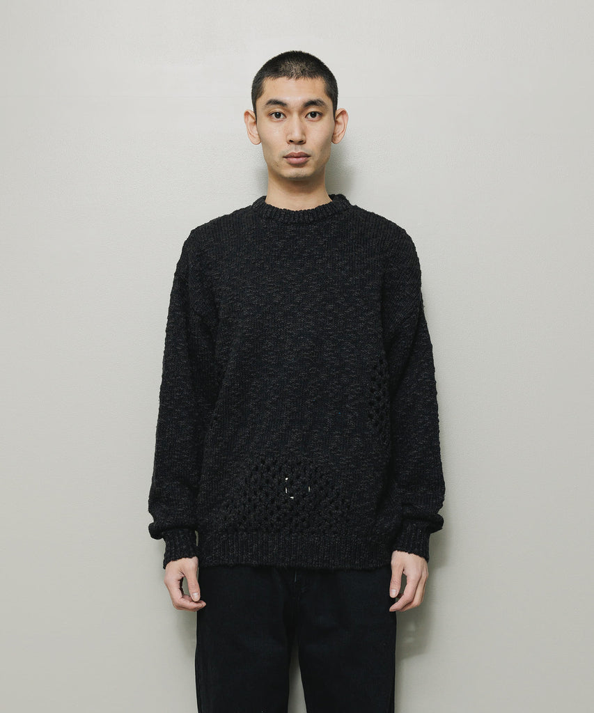 BAL ORIGINAL "VENTILATION CREWNECK SWEATER" BLACK