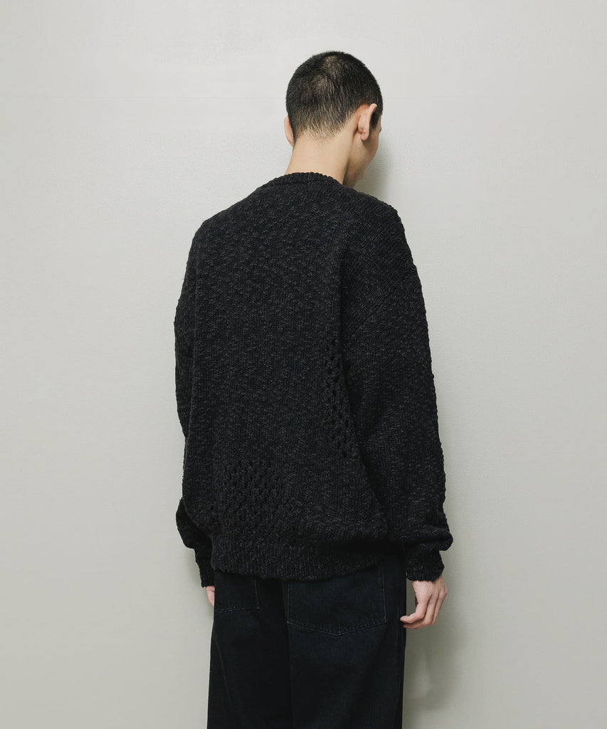 BAL ORIGINAL "VENTILATION CREWNECK SWEATER" BLACK