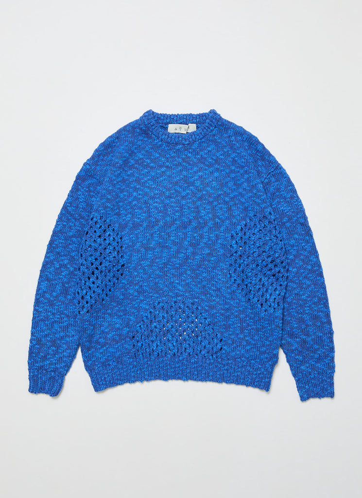 BAL ORIGINAL "VENTILATION CREWNECK SWEATER" ROYAL