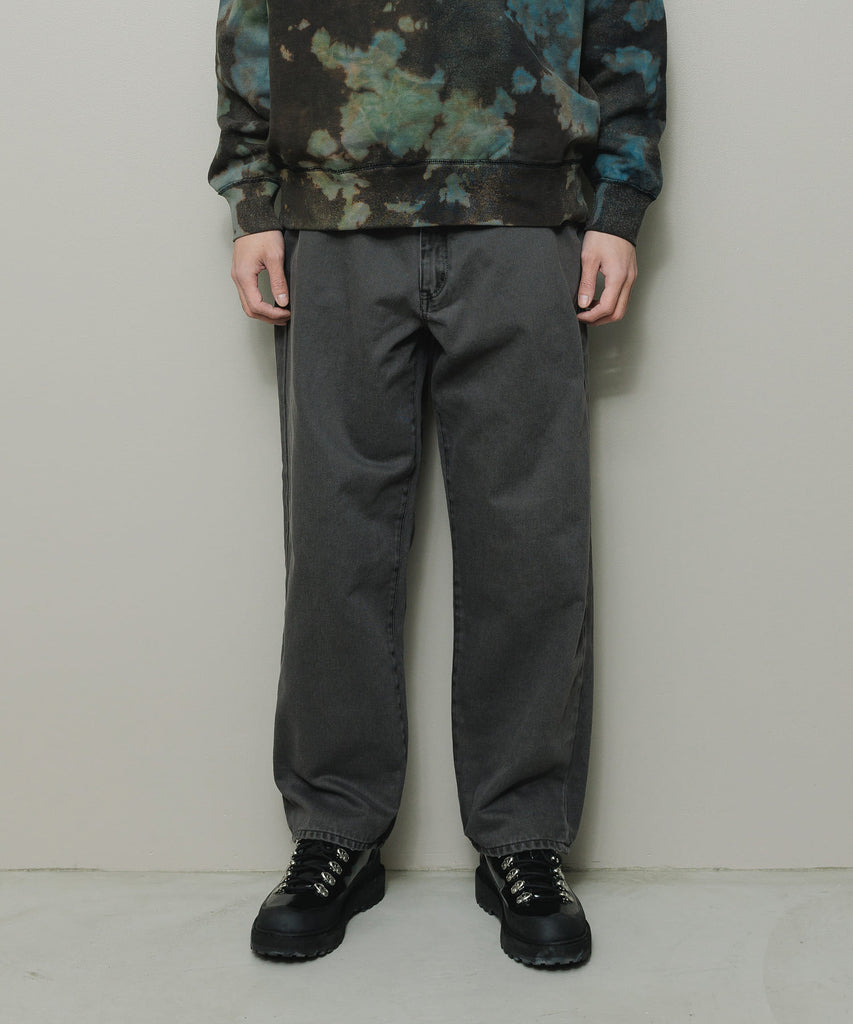 BAL ORIGINAL "PIGMENT DYED DENIM PANTS" CARBON BLACK