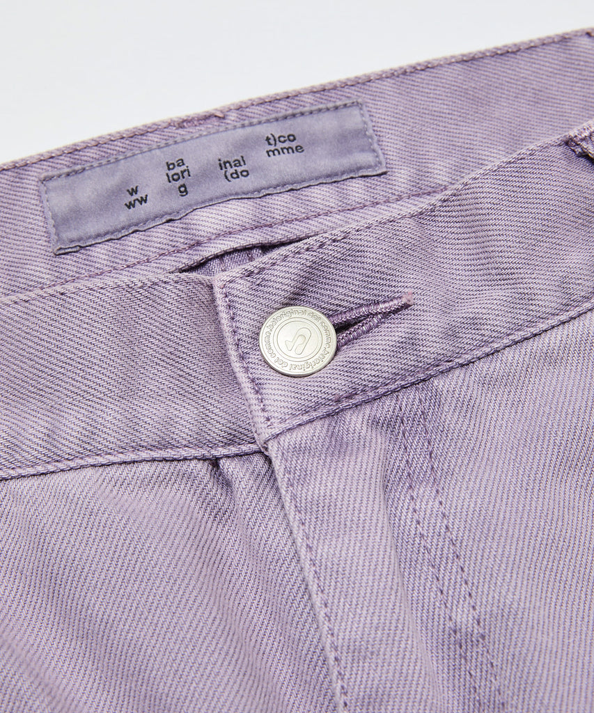 BAL ORIGINAL "PIGMENT DYED DENIM PANTS" SMOKEY LAVENDER