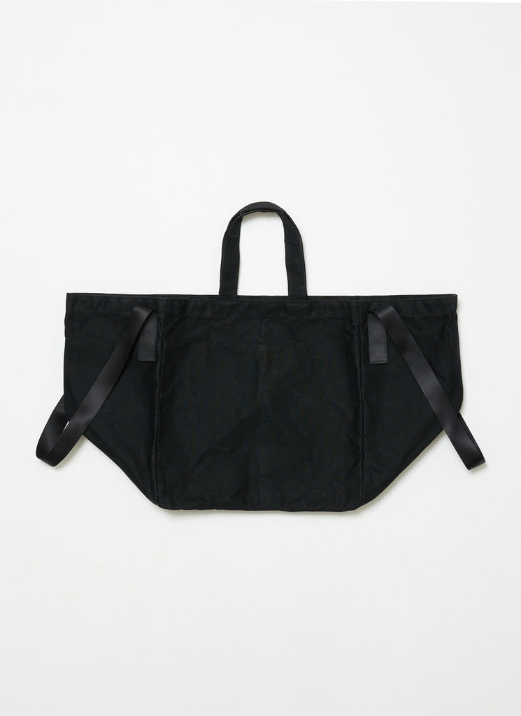 BAL ORIGINAL "BAL X SPEAK EASY PARAFFIN SQUARE 2WAY TOTE BAG" BLACK