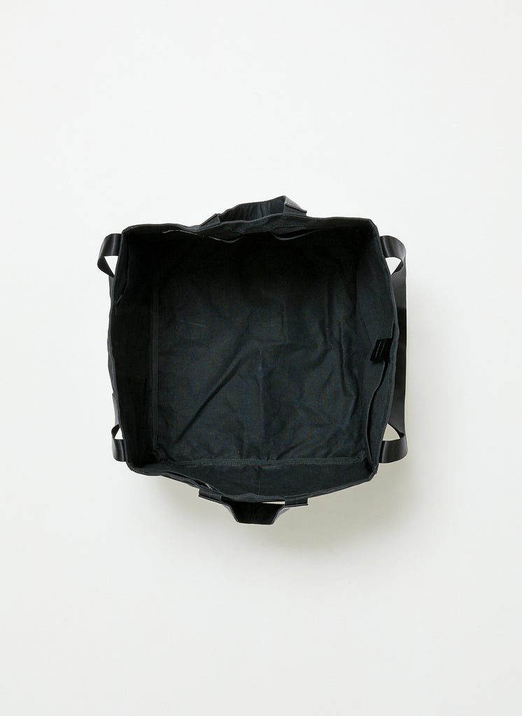 BAL ORIGINAL "BAL X SPEAK EASY PARAFFIN SQUARE 2WAY TOTE BAG" BLACK