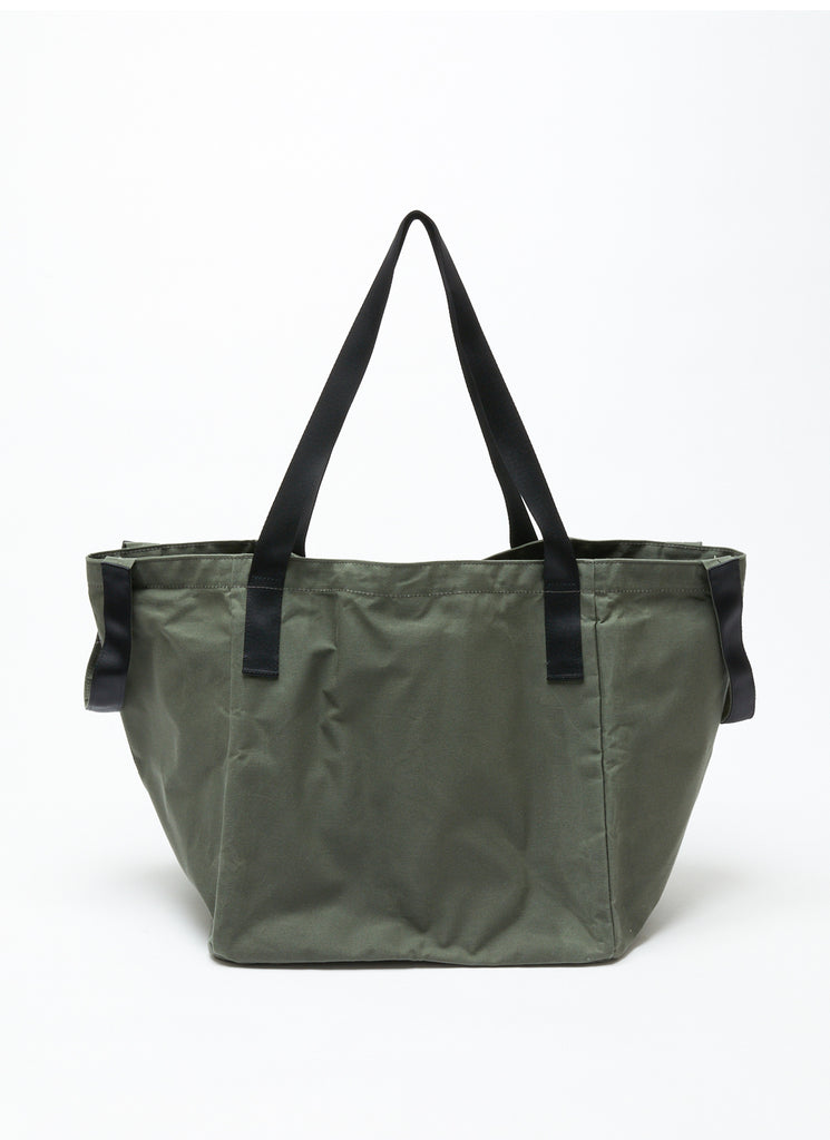 BAL ORIGINAL "BAL X SPEAK EASY PARAFFIN SQUARE 2WAY TOTE BAG" DARK OLIVE