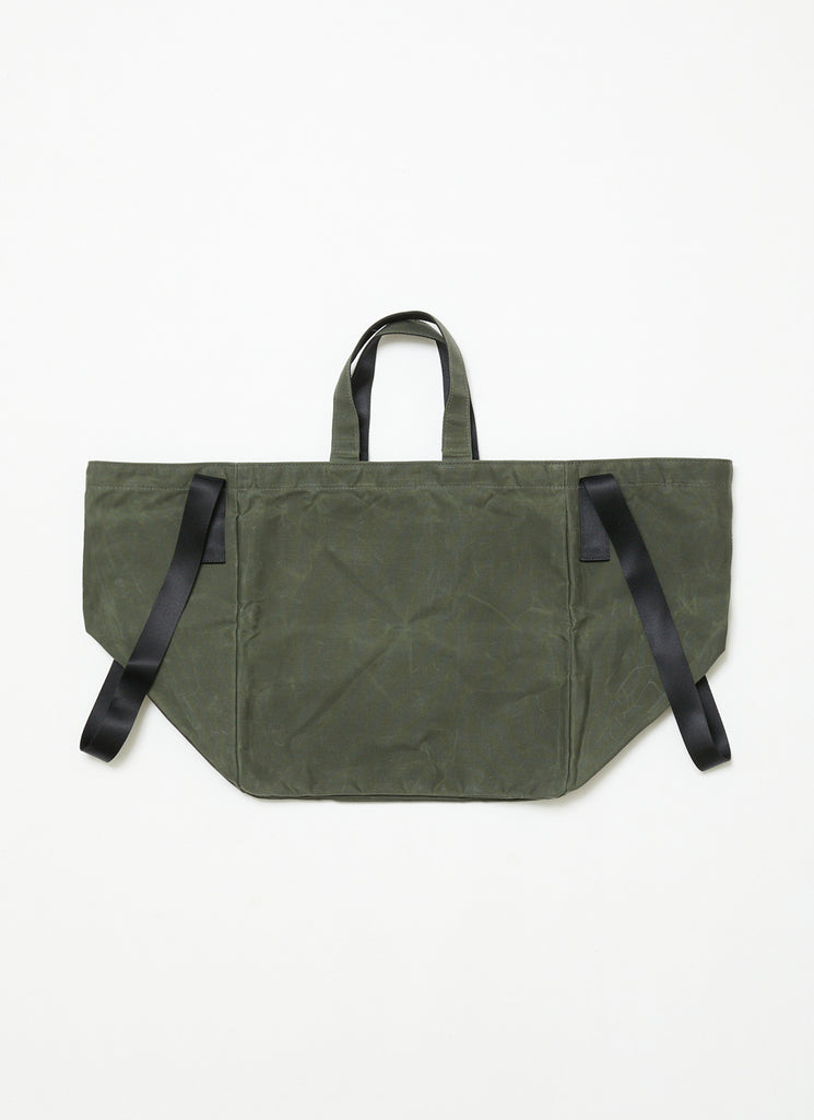 BAL ORIGINAL "BAL X SPEAK EASY PARAFFIN SQUARE 2WAY TOTE BAG" DARK OLIVE