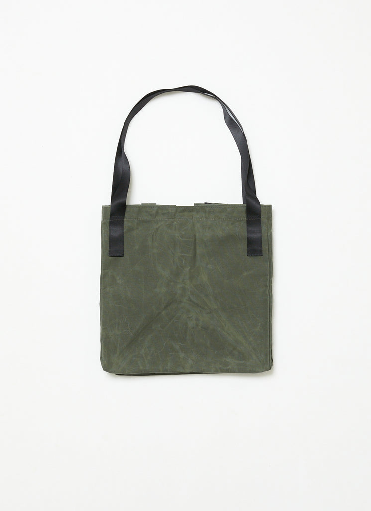 BAL ORIGINAL "BAL X SPEAK EASY PARAFFIN SQUARE 2WAY TOTE BAG" DARK OLIVE