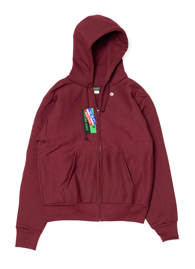 CAMBER "HEAVYWEIGHT/12oz ZIP HOODIE" BURGUNDY