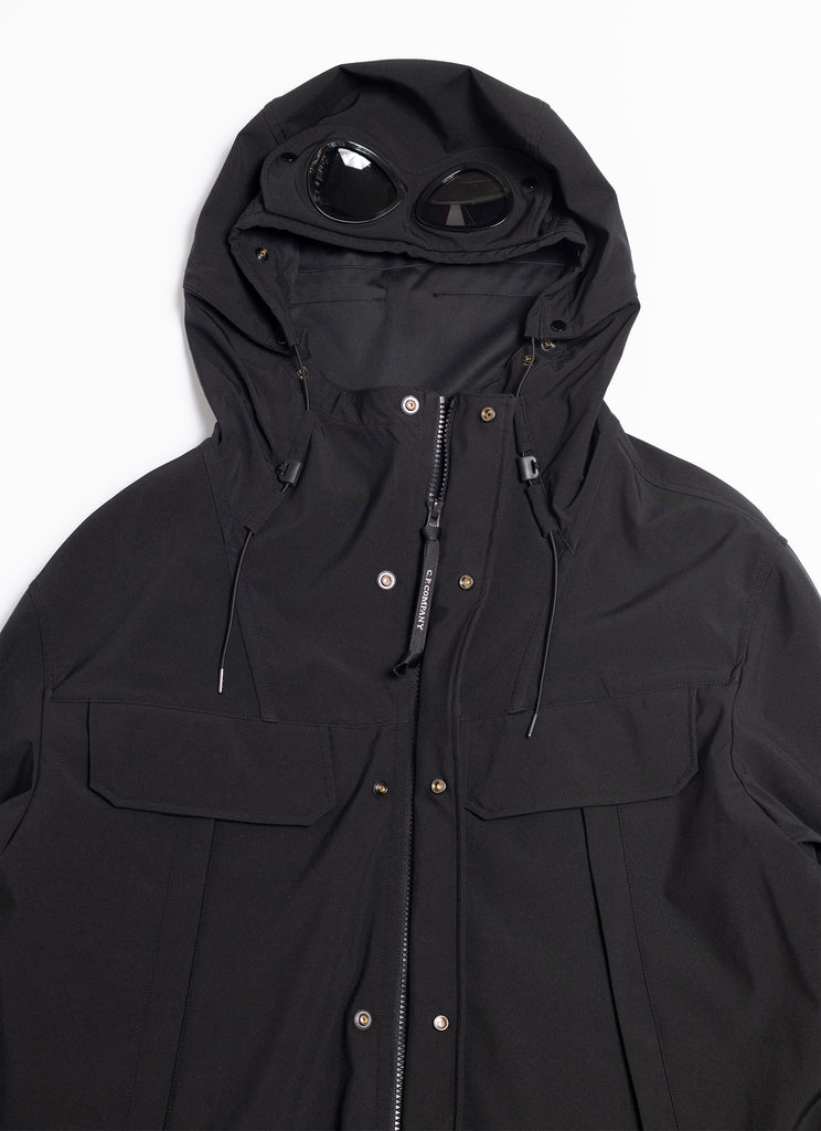 C.P. COMPANY "C.P. SHELL-R DOUBLE POCKET GOGGLE JACKET" TOTAL ECLIPSE-BLUE