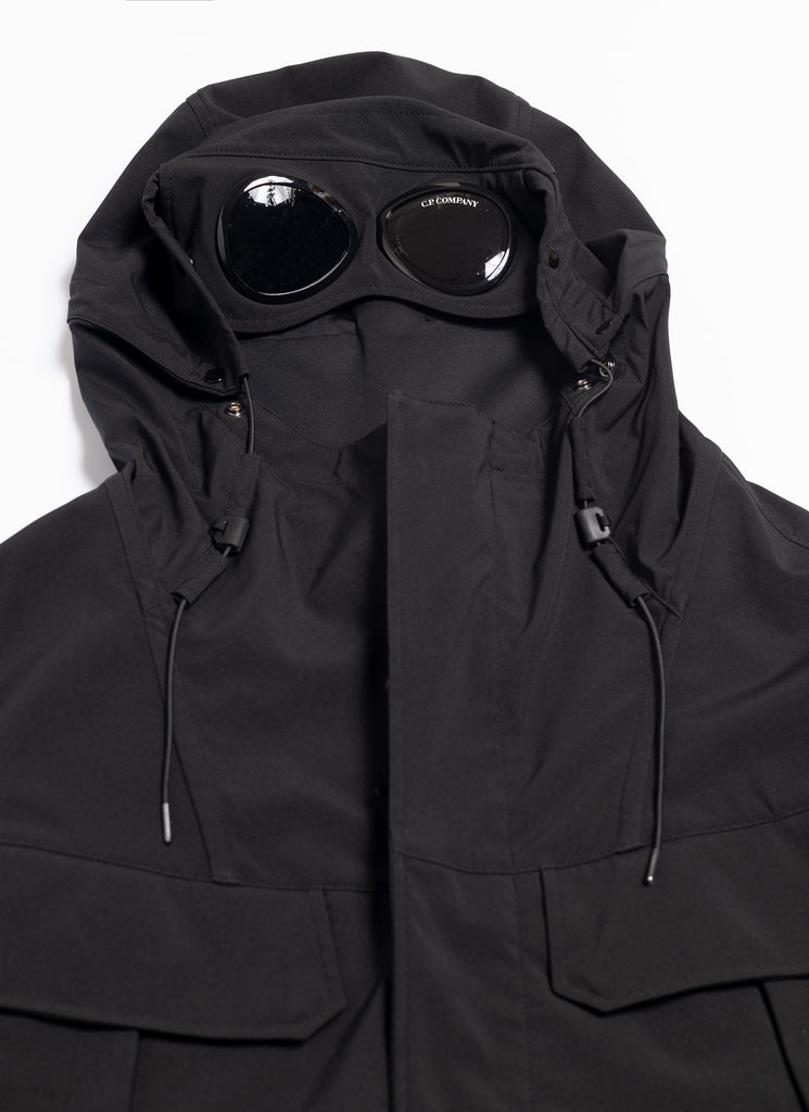 C.P. COMPANY "C.P. SHELL-R DOUBLE POCKET GOGGLE JACKET" TOTAL ECLIPSE-BLUE