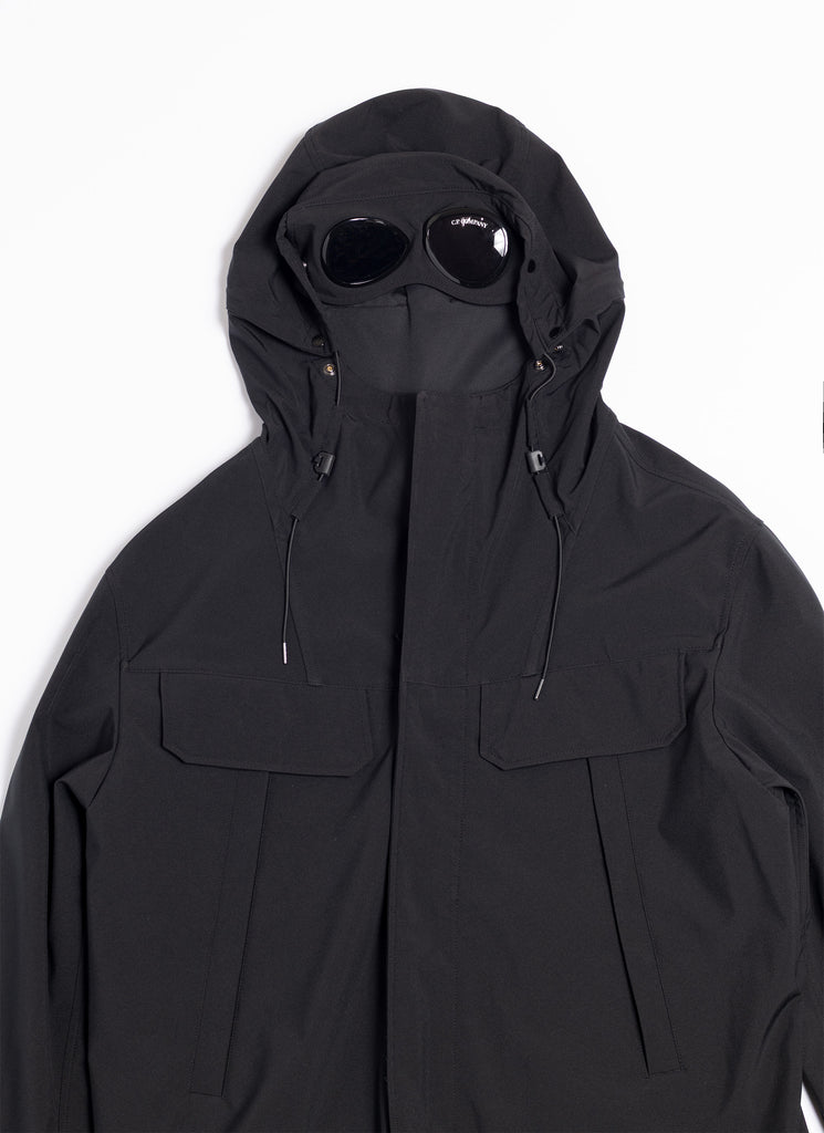 C.P. COMPANY "C.P. SHELL-R DOUBLE POCKET GOGGLE JACKET" TOTAL ECLIPSE-BLUE