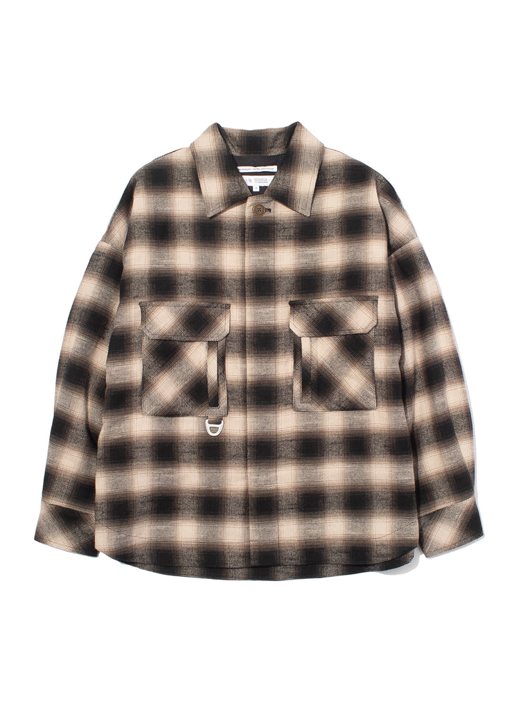 F/CE "OMBRE PLAID FIELD SHIRT" BEIGE