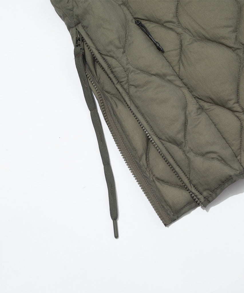 F/CE. "TAION BY F/CE. PACKABLE INNER DOWN VEST" OLIVE GRAY