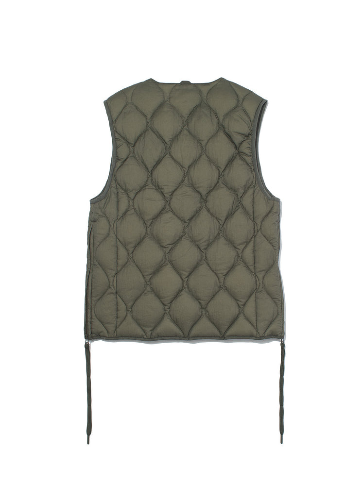 F/CE. "TAION BY F/CE. PACKABLE INNER DOWN VEST" OLIVE GRAY