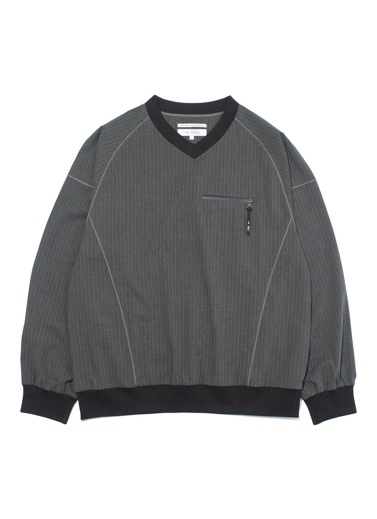 F/CE. "PINSTREAM PULLOVER SHIRT" GRAY STRIPE