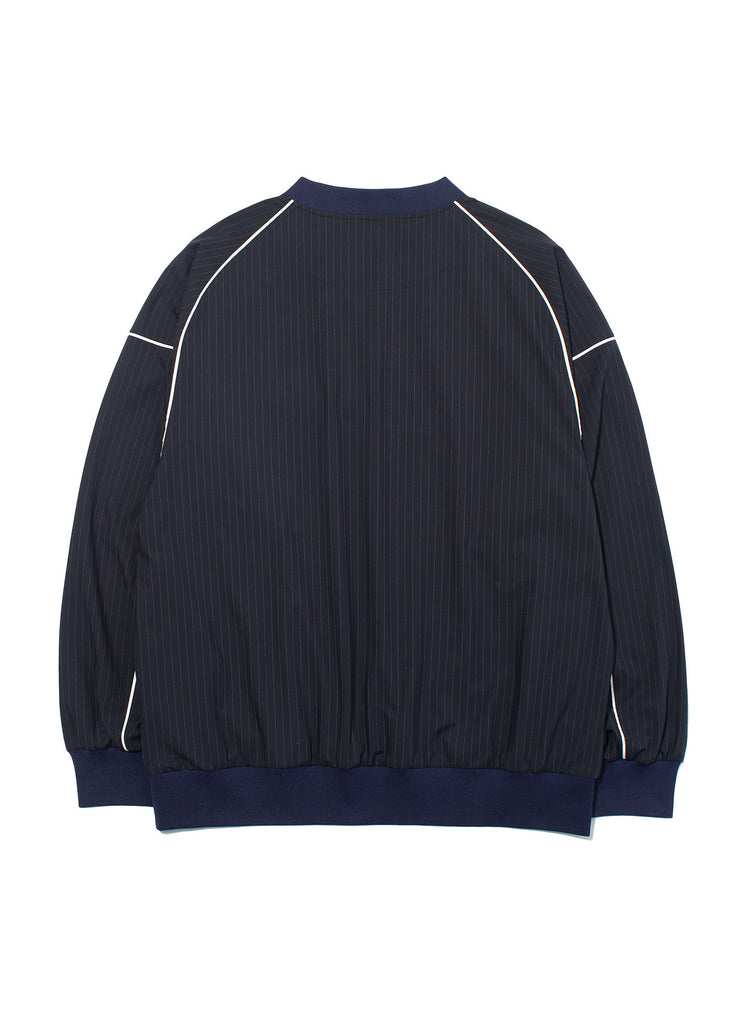 F/CE. "PINSTREAM PULLOVER SHIRT" NAVY STRIPE
