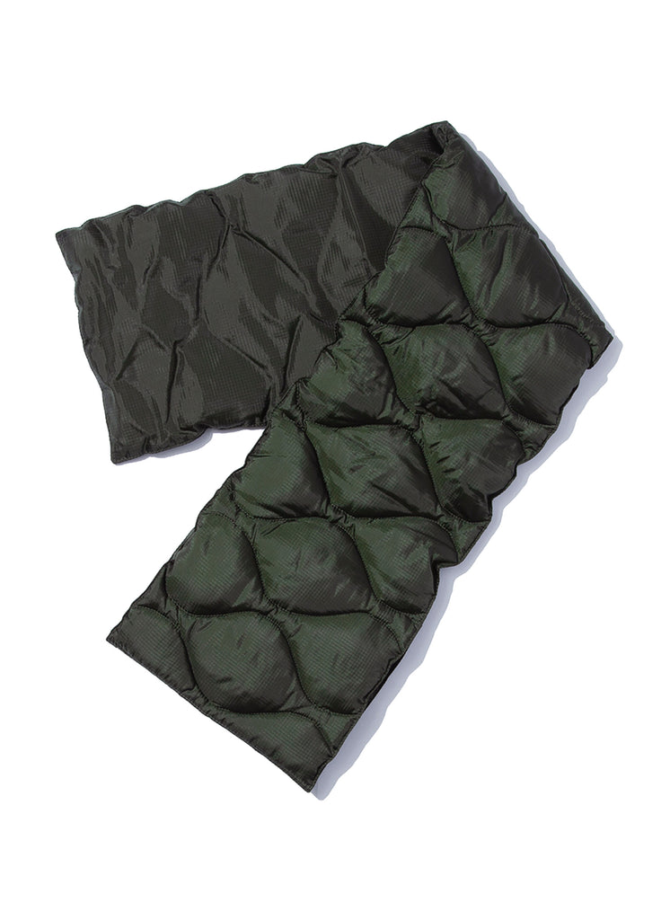 TAION BY F/CE. "PACKABLE DOWN SCARF" OLIVE