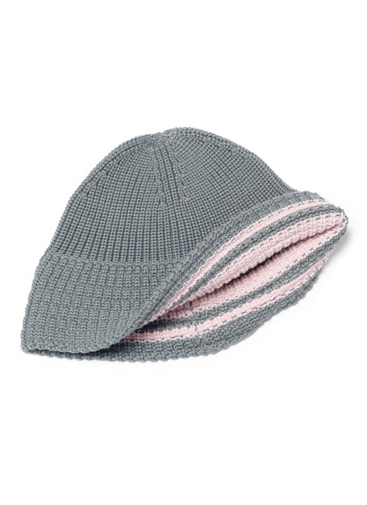 FLAGSTUFF "KNIT BELL HAT" GRAY