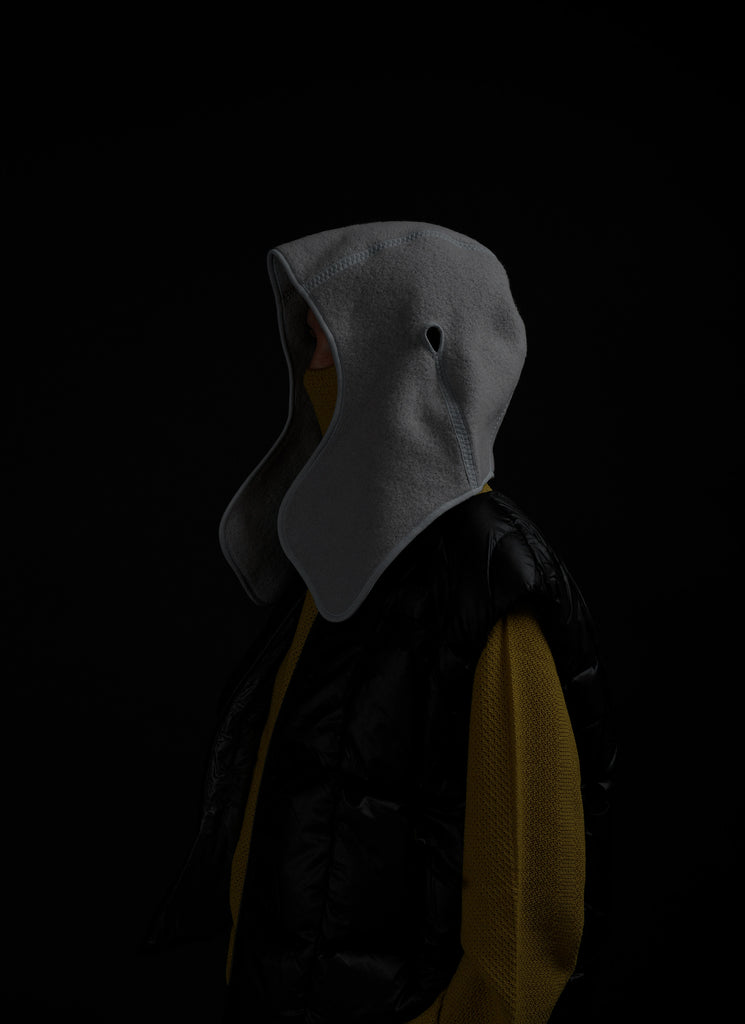 GOLDWIN 0 "WOOL FLEECE HOOD" ASH GRAY