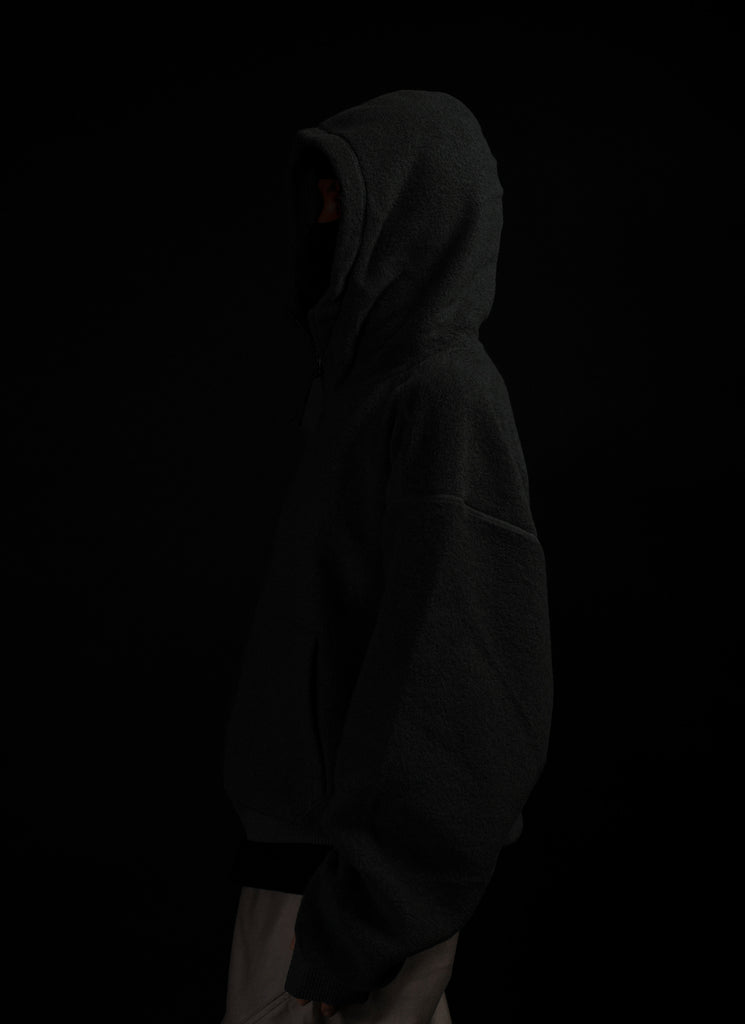 GOLDWIN 0 "WOOL FLEECE HOODIE" DARK LAVA