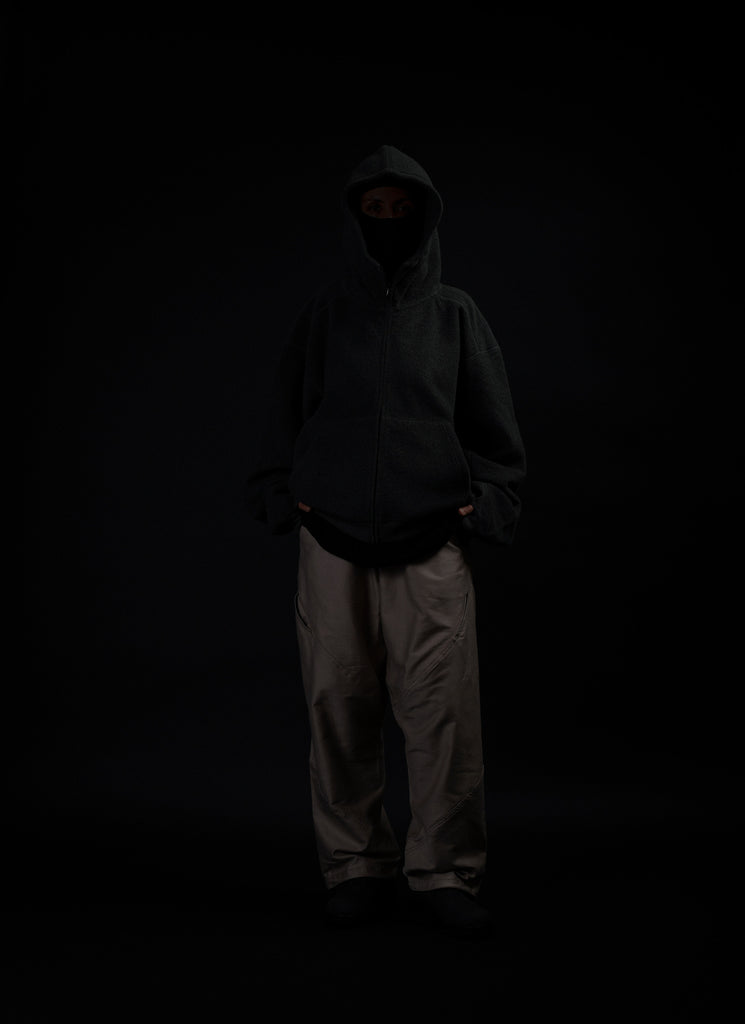 GOLDWIN 0 "WOOL FLEECE HOODIE" DARK LAVA