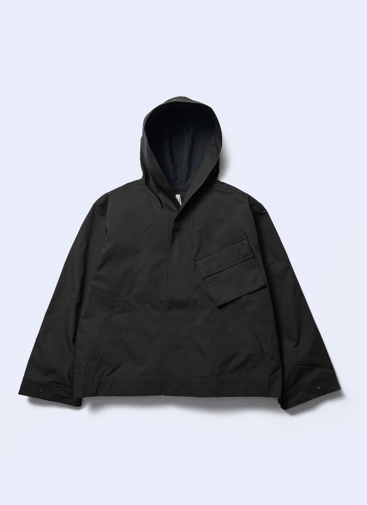 GOLDWIN 0 "HOODED CARGO POCKET JACKET" BLACK