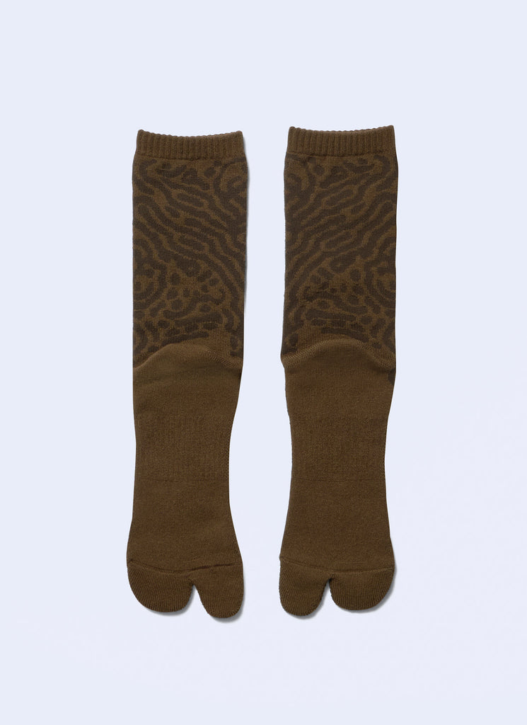 GOLDWIN 0 "REACTION DIFFUSION SOCKS" BROWN