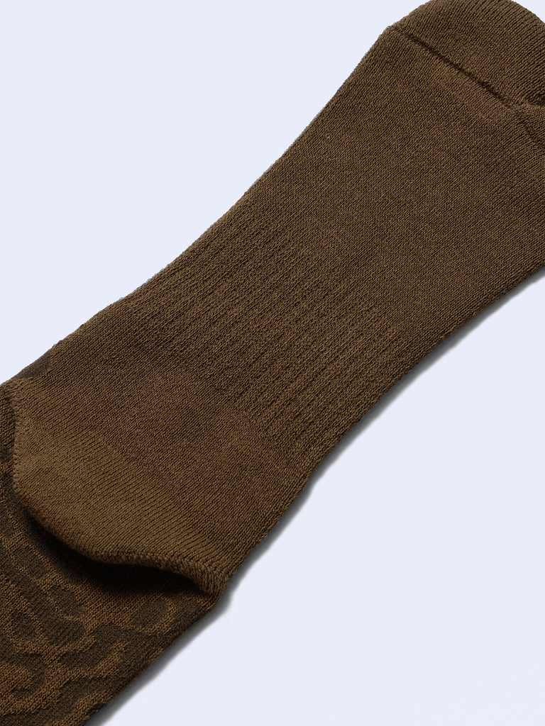 GOLDWIN 0 "REACTION DIFFUSION SOCKS" BROWN