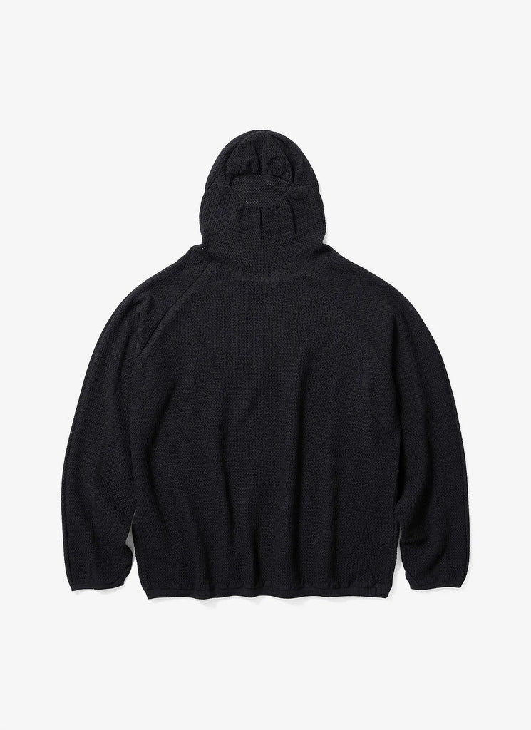 GOLDWIN 0 "PERFORATED WHOLEGARMENT KNIT TOP" BLACK