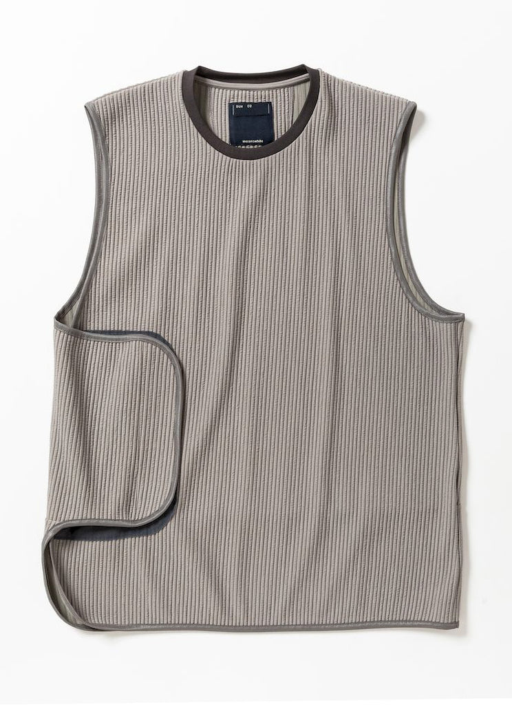 meanswhile "UNEVEN FABRIC CONDITIONING VEST" GRAY