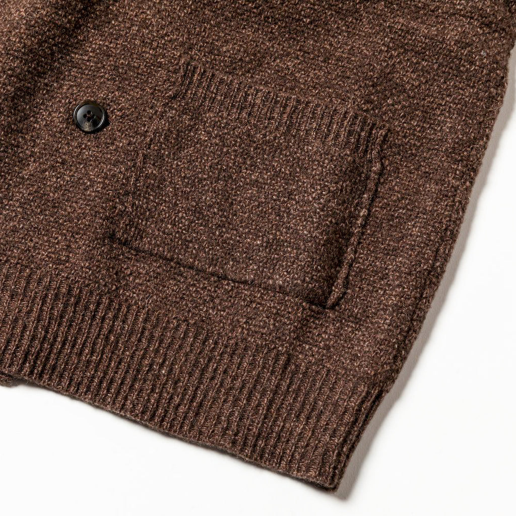 meanswhile "DOUBLE FRONT CARDIGAN" BROWN