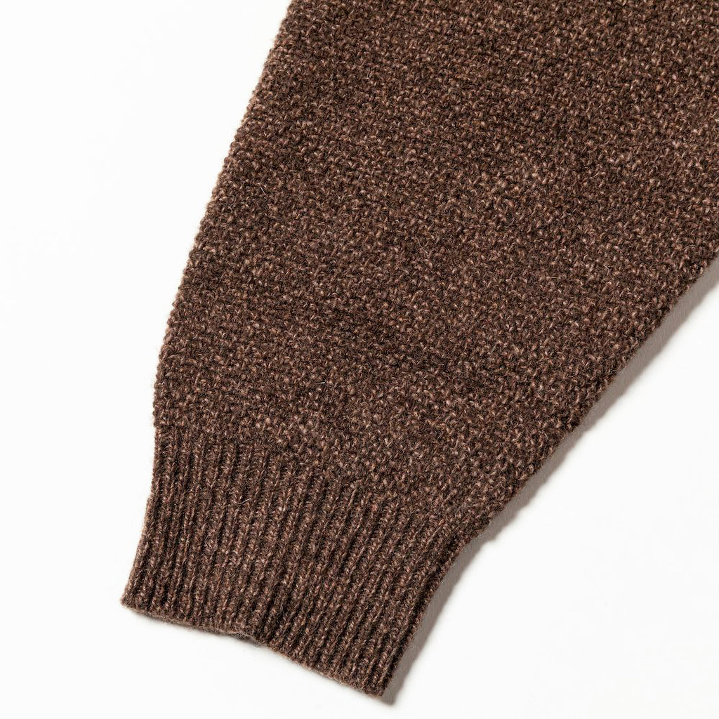 meanswhile "DOUBLE FRONT CARDIGAN" BROWN