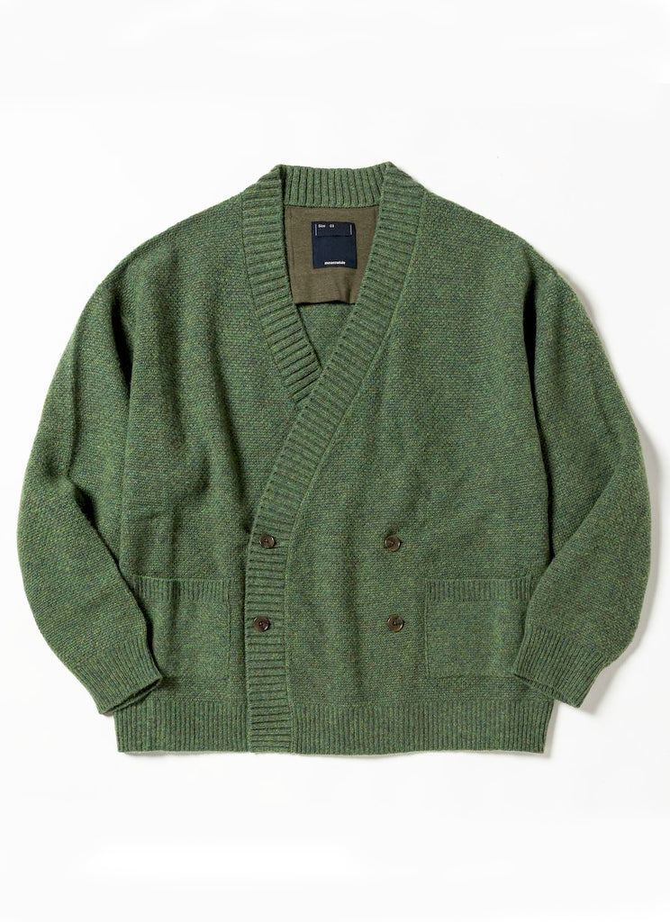 meanswhile "DOUBLE FRONT CARDIGAN" FOLIAGE GREEN
