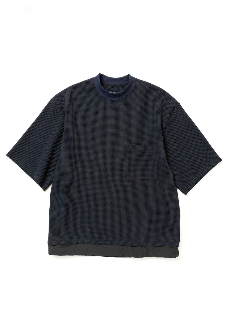 meanswhile "SOLOTEX® WAFFLE S/S T-SHIRT" NAVY