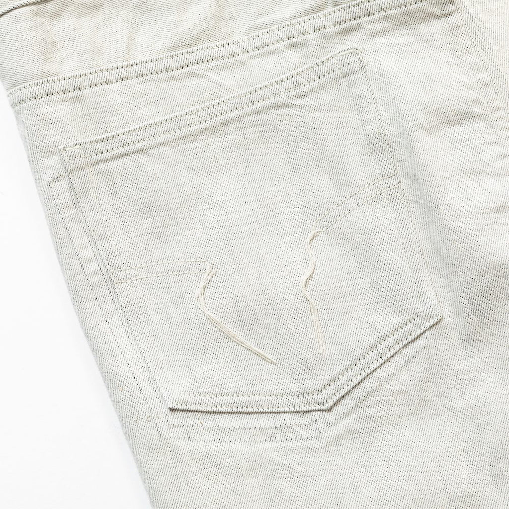 meanswhile "FADE DENIM WRAP PANTS" OFF WHITE