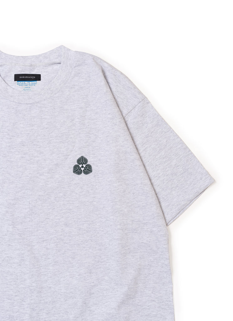 NAKAMURAYA "KANJI HEAVYWEIGHT S/S T-SHIRT" ASH X DARK GREEN