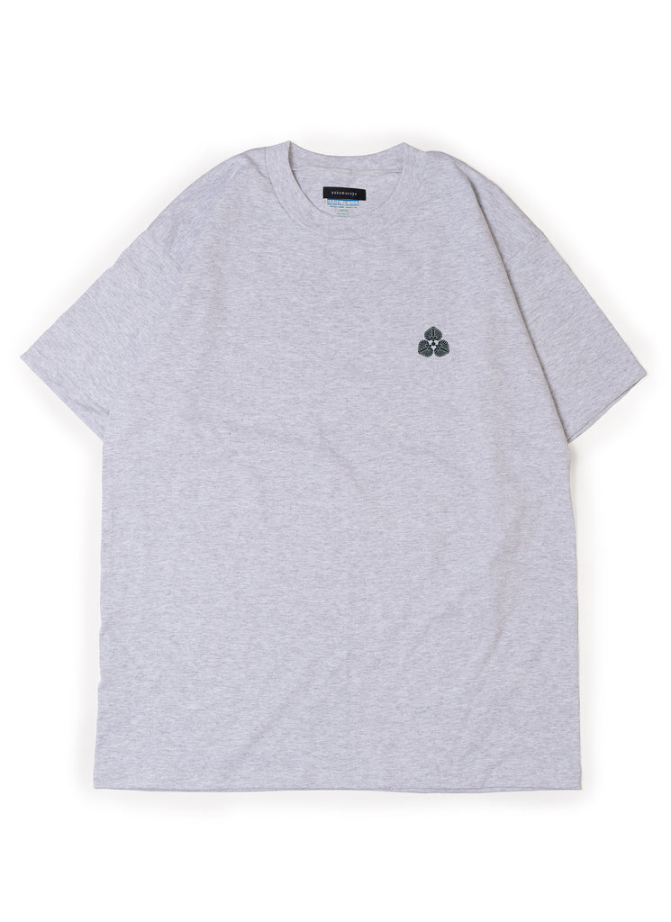 NAKAMURAYA "KANJI HEAVYWEIGHT S/S T-SHIRT" ASH X DARK GREEN