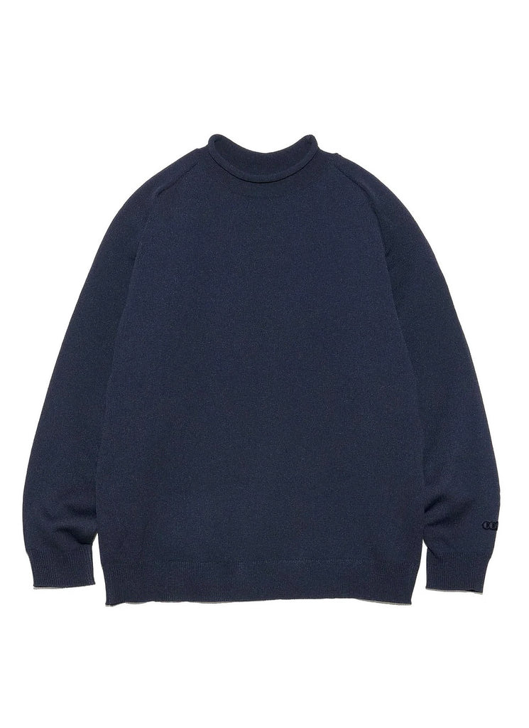 nanamica "12G CREWNECK SWEATER" NAVY