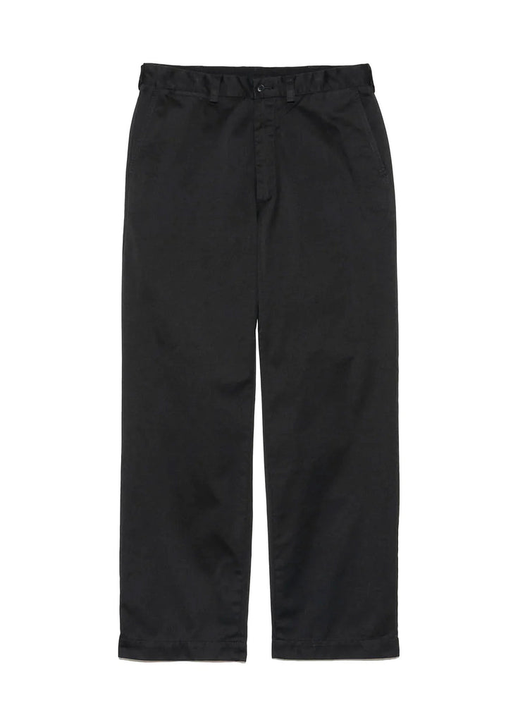 nanamica "WIDE STRAIGHT CHINO PANTS" BLACK