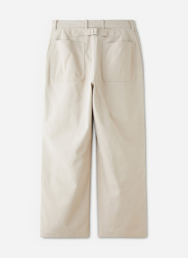 PHIGVEL MAKERS & CO. "DUCK CLOTH DOUBLE KNEE TROUSERS" CREAM