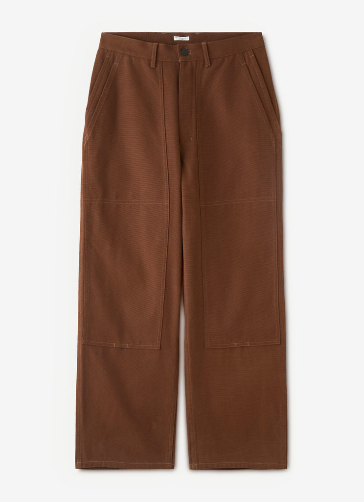 PHIGVEL MAKERS & CO. "DUCK CLOTH DOUBLE KNEE TROUSERS" BROWN