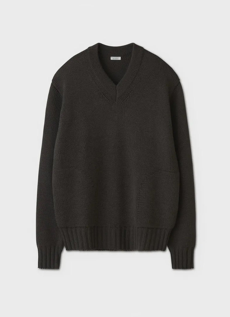 PHIGVEL MAKERS & CO "GOODMANS V-NECK SWEATER" DUST GRAY