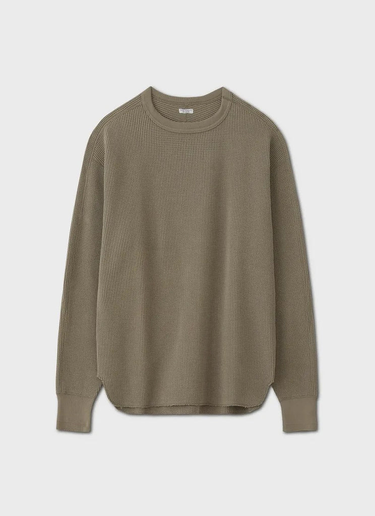 PHIGVEL MAKERS & CO "HEAVY WAFFLE L/S TOP" TAUPE BEIGE