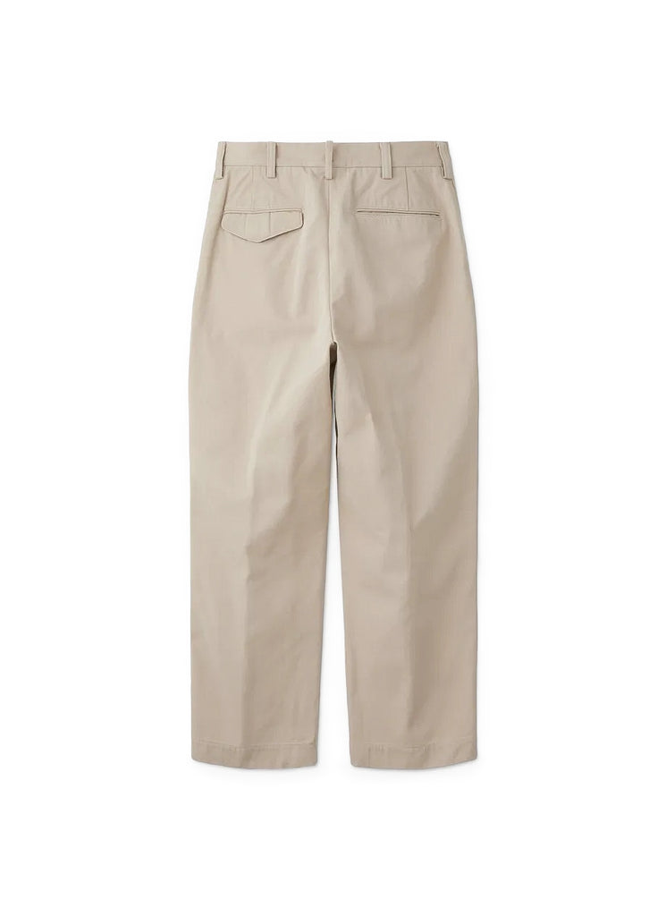PHIGVEL MAKERS & CO "DUCK CLOTH CLASSIC TROUSERS" FADED CREAM